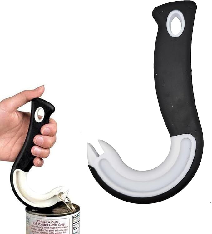 Small Hands Jar Opener, Seniors Easy to open Ergonomic Can Ring-Pull Helper J Shape Ring Pull Can Opener Ring Hook Pulling Jar Manual Ring-Jar for Weak Hands