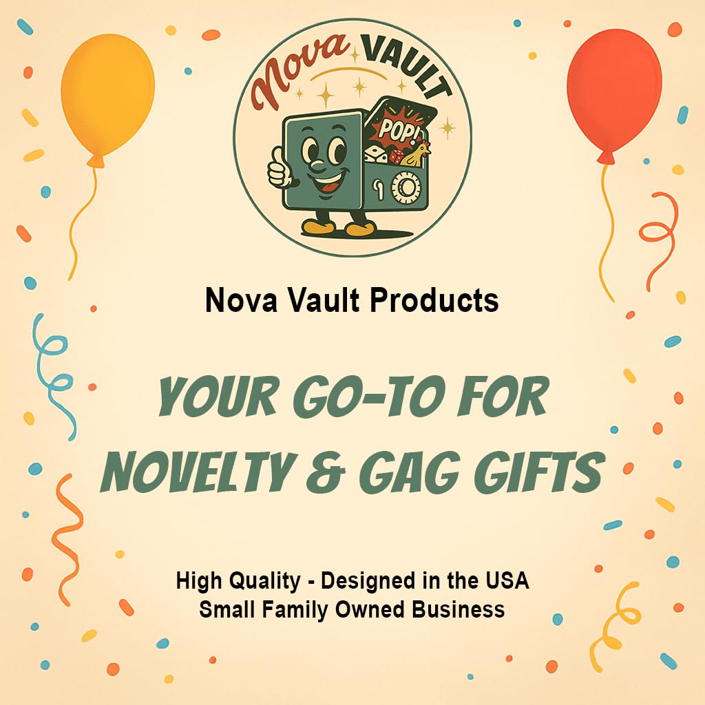 Nova Vault Funny Emergency Baby Newborn Kit Includes Wet Wipes, Flip Coin, Stickers, Jokes, Badge, Bag, Earforam. Ultimate Baby Shower, Family and Freinds Novelty Gag Gift