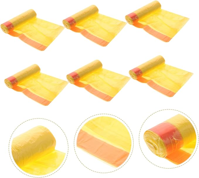 10 Packs Disposable Drawstring Garbage Bags Thick Plastic Rubbish Bags with Large Capacity for Home Bathroom Bedroom Office Use