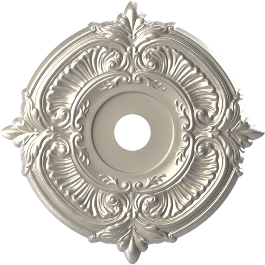 Ekena Millwork Cmp22Atbal Attica Thermoformed Pvc Ceiling Medallion (Fits Canopies Up To 7 3/4), 22Od X 3 1/2Id X 1P, Bright Coa