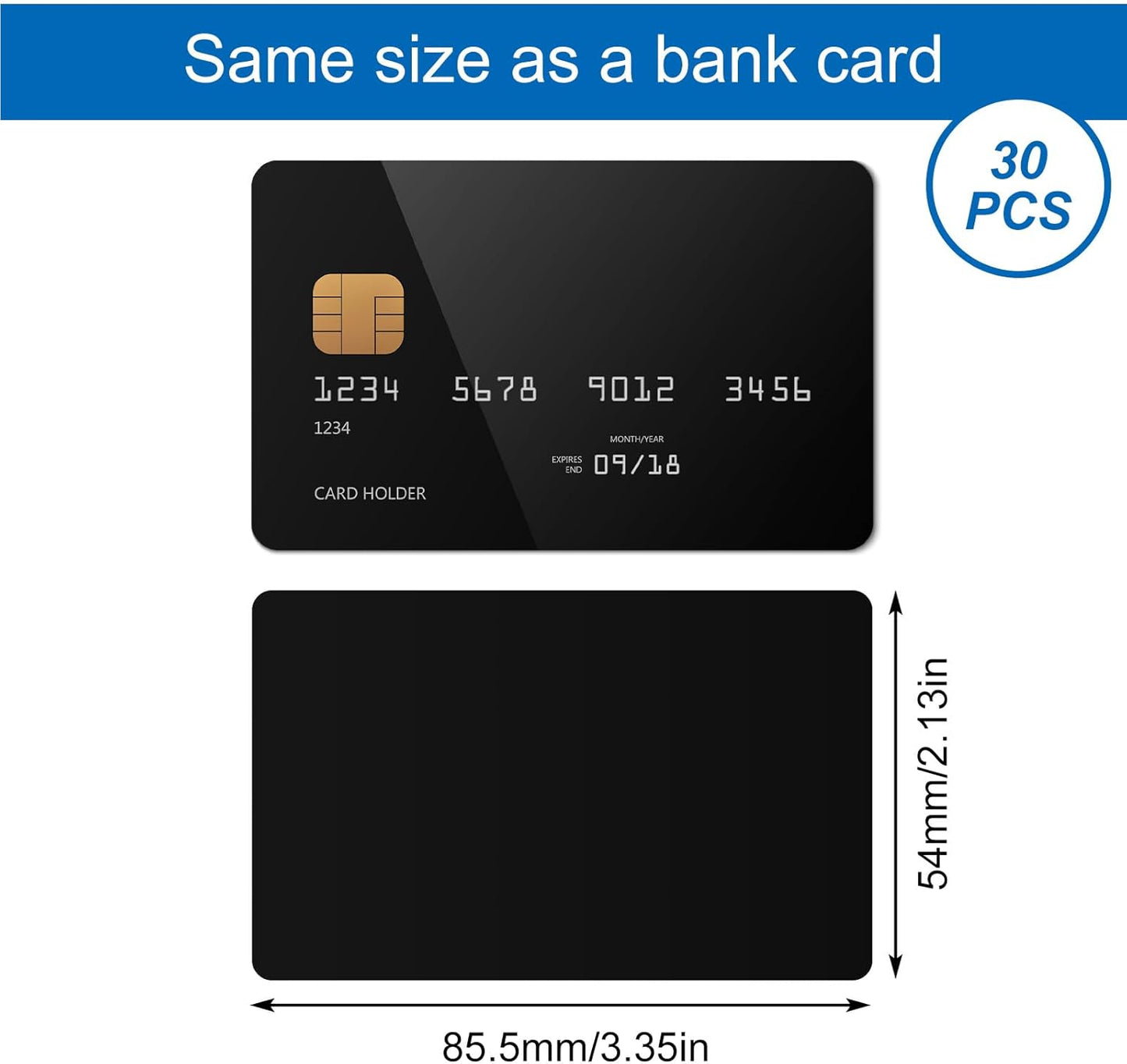 30pcs NFC Cards Rewritable NFC Tags NTAG 215 PVC Cards Blank Easy Convenient Programmable NFC Business Card Chip 504 Bytes Memory NFC Tag Compatible with All NFC Enabled Devices Black