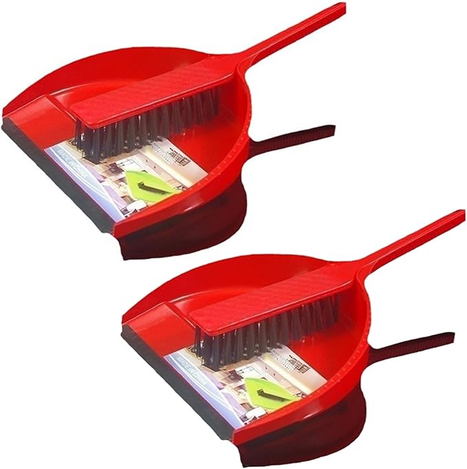 Dustpan and Brush Sets, 2 Sets Plastic Mini Dustpan and Brush, Cleaning and Combo, Tiny Cleaning Broom