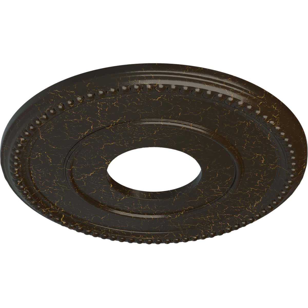 Ekena Millwork Cm12Brshc 12-1/2 X 3-7/8 X 3/4 Bradford Ceiling Medallion, Stone Hearth Crackle