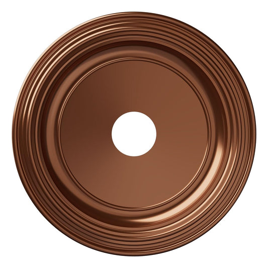 Ekena Millwork 19Od X 3 1/2Id X 1 1/2P Traditional Thermoformed Pvc Ceiling Medallion (Fits Canopies Up To 11 1/2), Bright Coat