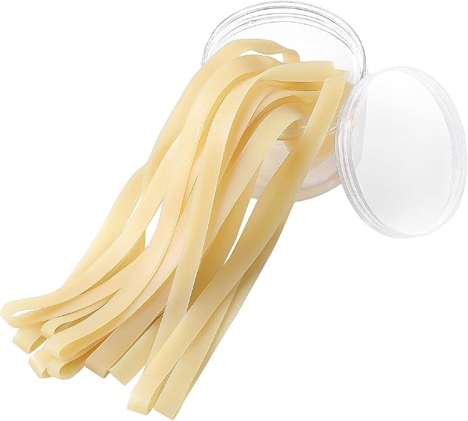 Thick Rubber Bands for 95-96 Gallon Trash Cans(Value 6 Pack,Beige)