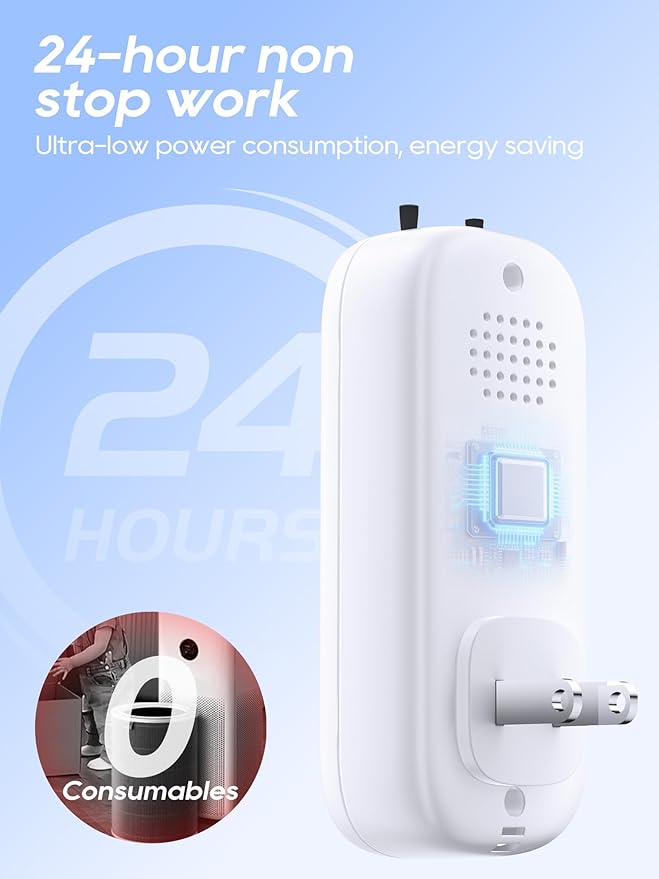 Cat Litter Deodorizer Plug in - Ozone-Free Negative Ion Air Purifier for Litter Box, Compact Odor Eliminator for Strong Pet Odors, Dog Odor Eliminators for Home, Bedroom, Kitchen (white 4pcs)