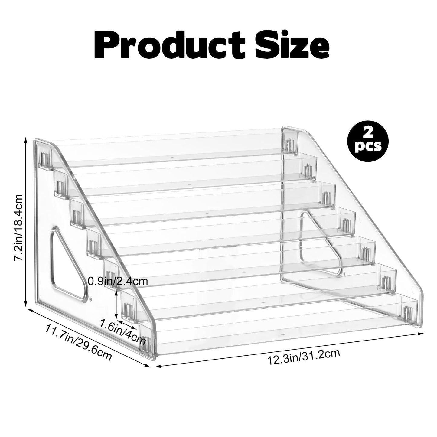 2 Pack 7 Tier Earring Display Stand Acrylic Earring Holder Organizer Holds 4 Pairs of Earrings in One Row Retail Detachable Jewelry Card Stand for Selling Vendors Jewelry Display Earring Rack