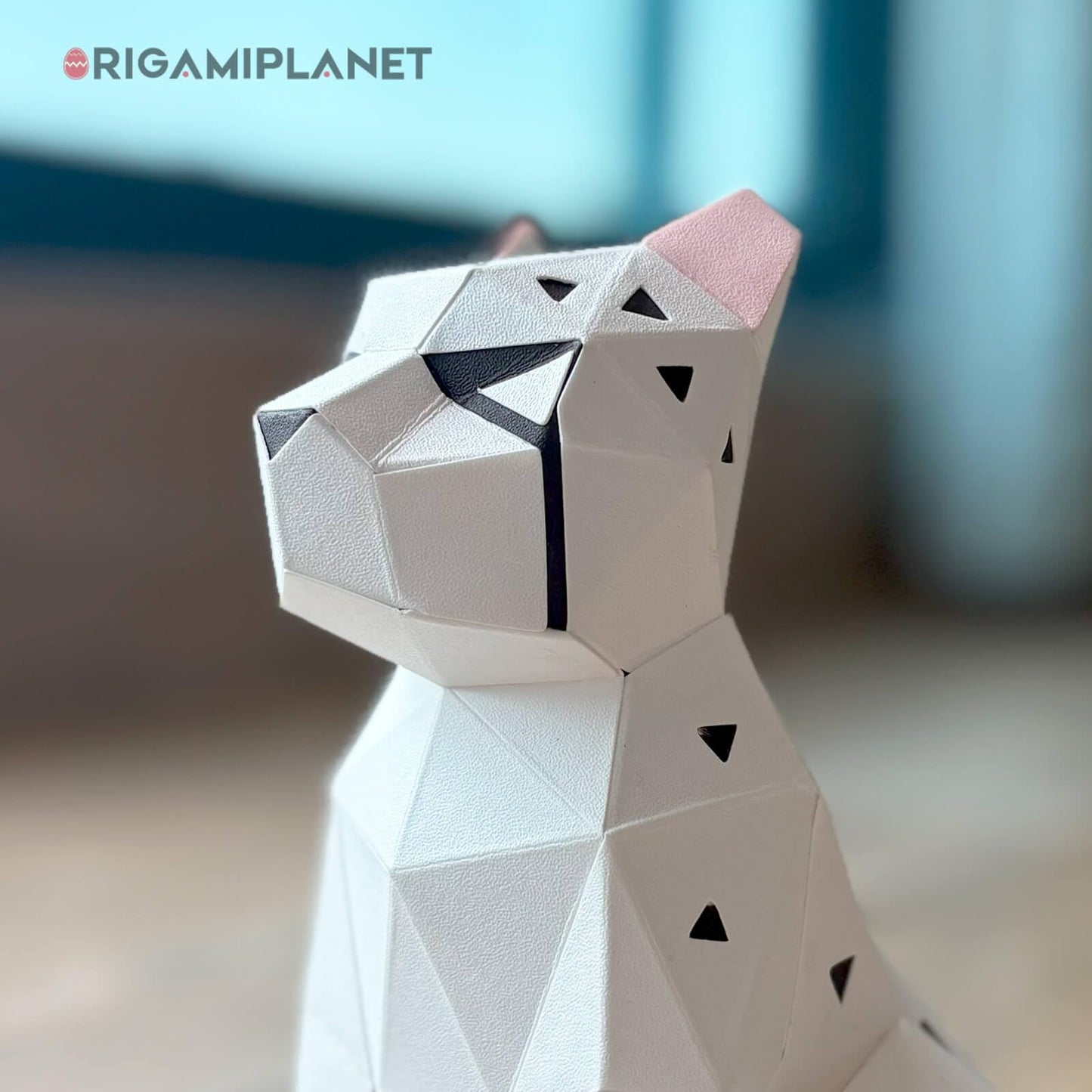 ORIGAMIPLANET Leopard 3D Origami Paper Craft Kit, Creative Handmade Paper Sculpture Art for Home Decor, Unique Pre-Cut DIY Cute Animal Models Origmai Papercraft Set, Present for Teens & Adults