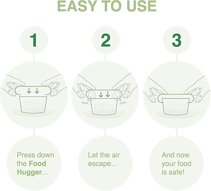 Food Huggers Replacement Lids for Glass Storage Containers Silicone & Glass Lids that Don’t Crack | Fits Most Round Container Brands & Bowls | 100% Plastic Free | 1 Lid (X-Small), Gradual Green