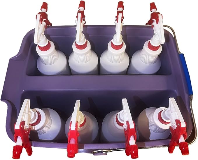 Light Purple Cleaning Caddy Bucket with Handle 2 Section