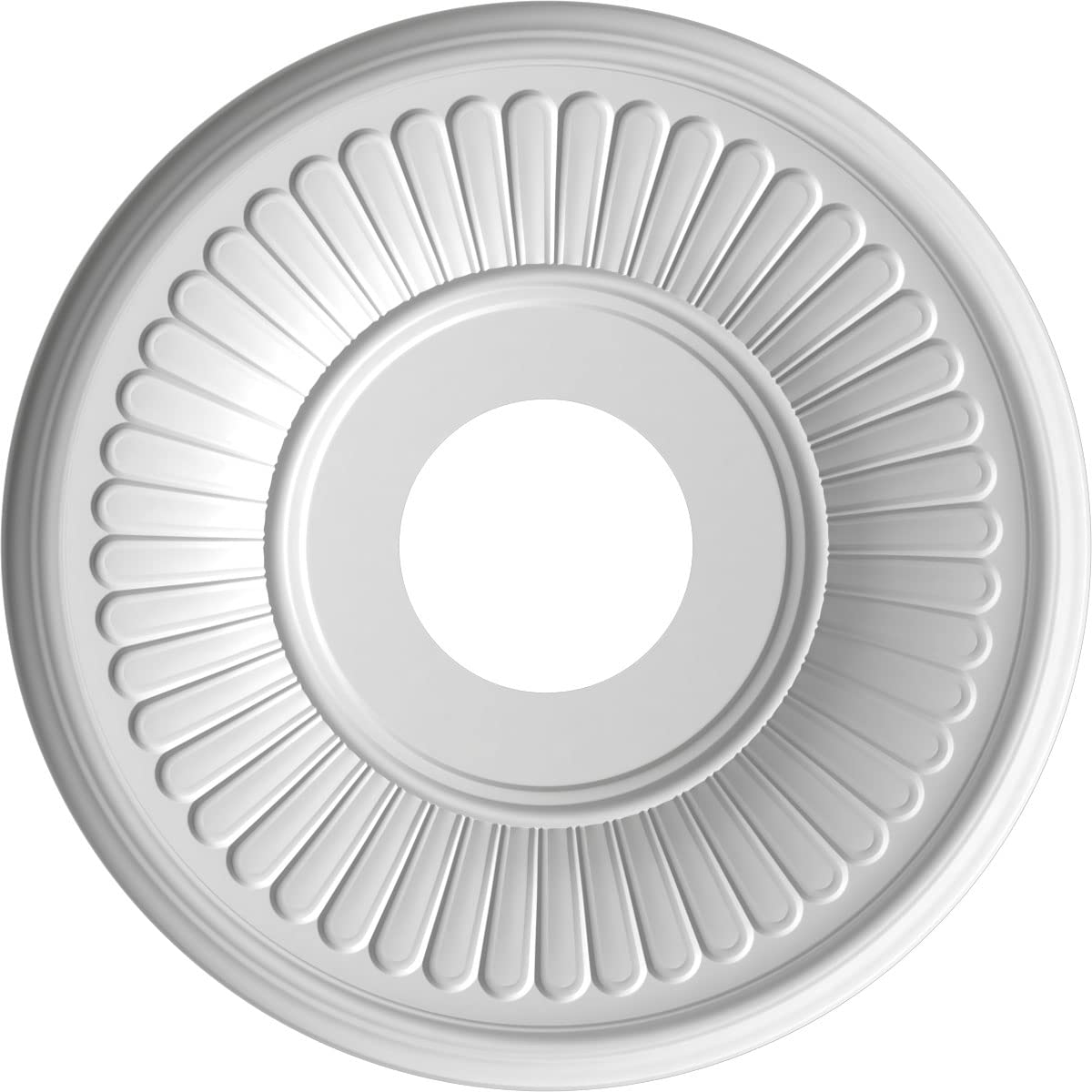 Ekena Millwork 13Od X 3 1/2Id X 3/4P Berkshire Thermoformed Pvc Ceiling Medallion (Fits Canopies Up To 5 3/4), Aged Copper