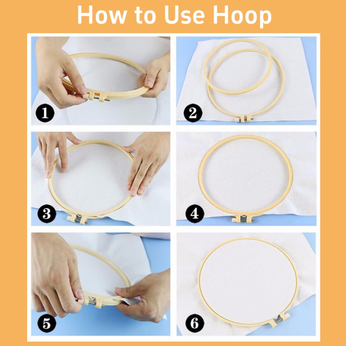 DIY Punch Needle Kits Mandala Flower Easy for Beginners Punch Needle Embroidery Set with Hoop Stamped Pattern for Craft Lovers and Home Decor-14