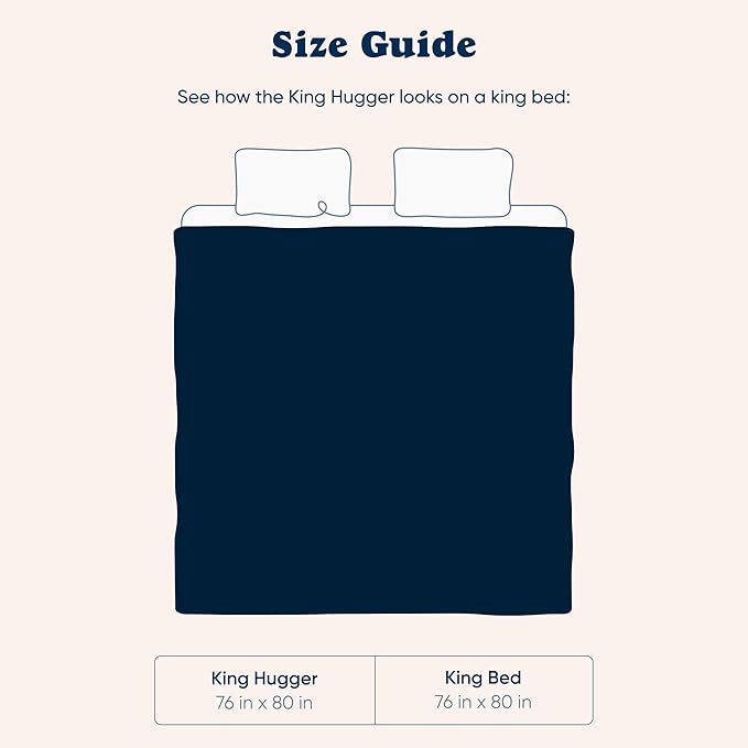 Bearaby Heavy Weight Weighted Ocean Polyfill Hugger Blanket (Moonstone Grey, 25 lbs.)