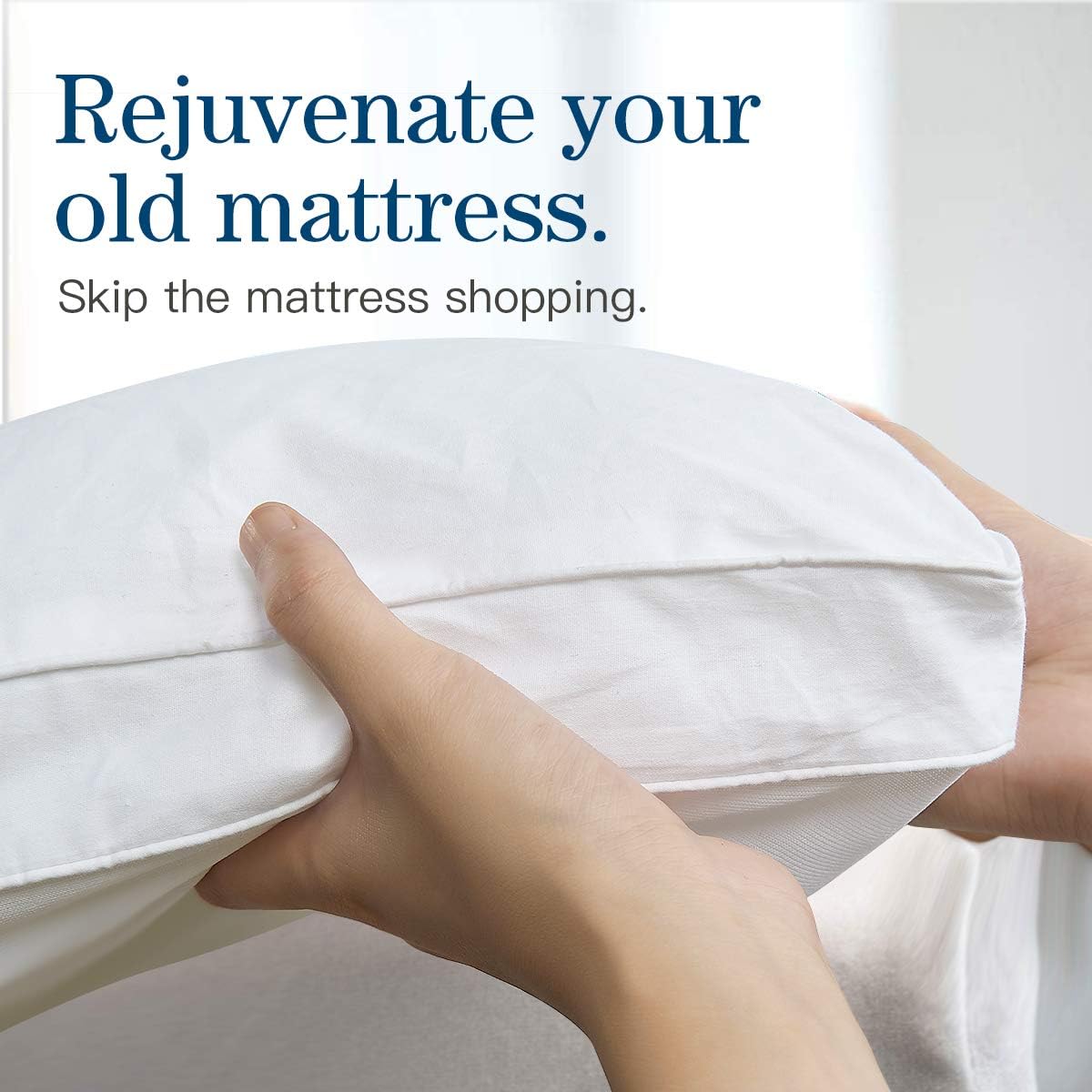 COONP Full XL Mattress Topper, Extra Thick Pillowtop, Cooling Plush Mattress Pad Cover Cotton Top Bed Topper Protector with 8-21 Inch Deep Pocket