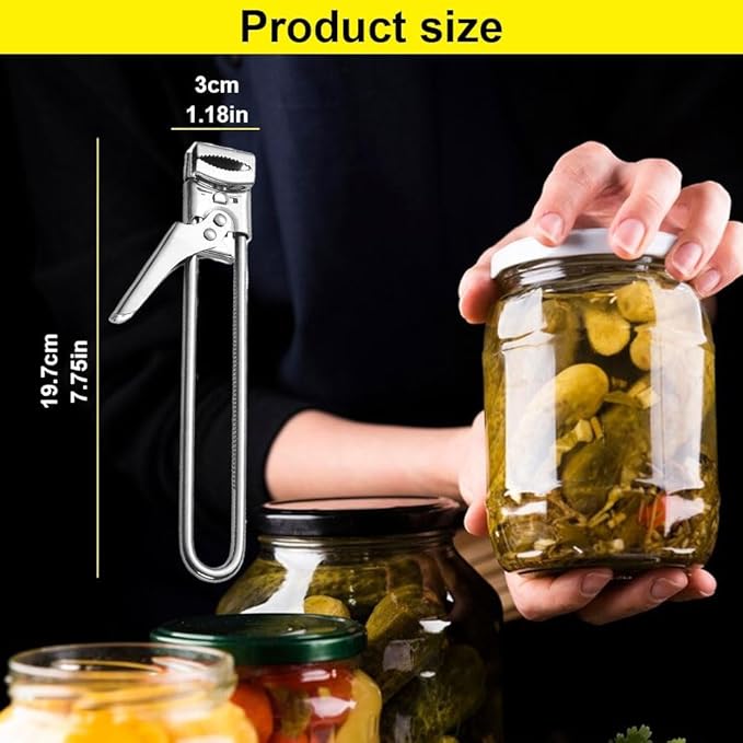 Jar Opener for Weak Hands, 2026 New Adjustable Stainless Steel Jar Opener, Upgrade Multifunctional Stainless Steel Can Opener, Jar Lid Gripper Bottle Opener Kitchen Accessories (1)