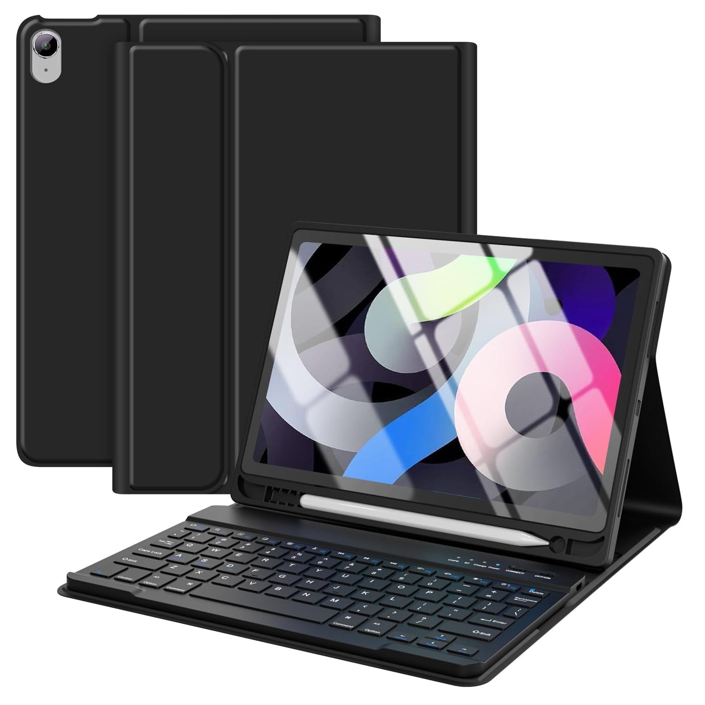 TaIYanG for iPad Air 11 inch M2 Case with Keyboard 10.9 inch for iPad Air 5 2022/iPad Air 4th Gen Keyboard Case with Pencil Holder, Wireless Keyboard for Air 11 M3/M2 (2025/2024)/iPad Air 5/4 -Like New
