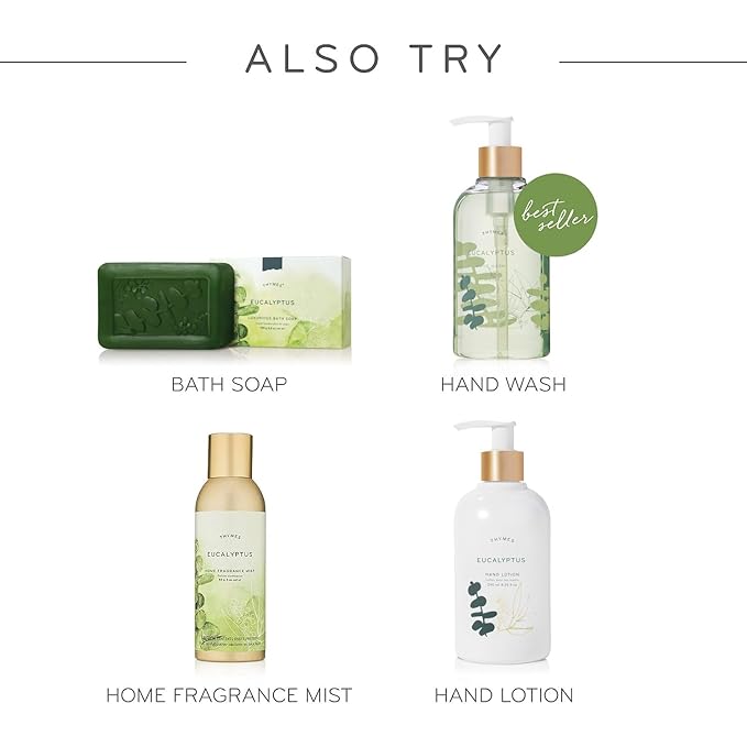 Thymes Hand Wash Refill - Lightly Scented Liquid Hand Soap for Bathroom and Kitchen Refill - Moisturizing Formula with Natural Ingredients (Eucalyptus, 24.5 fl oz)