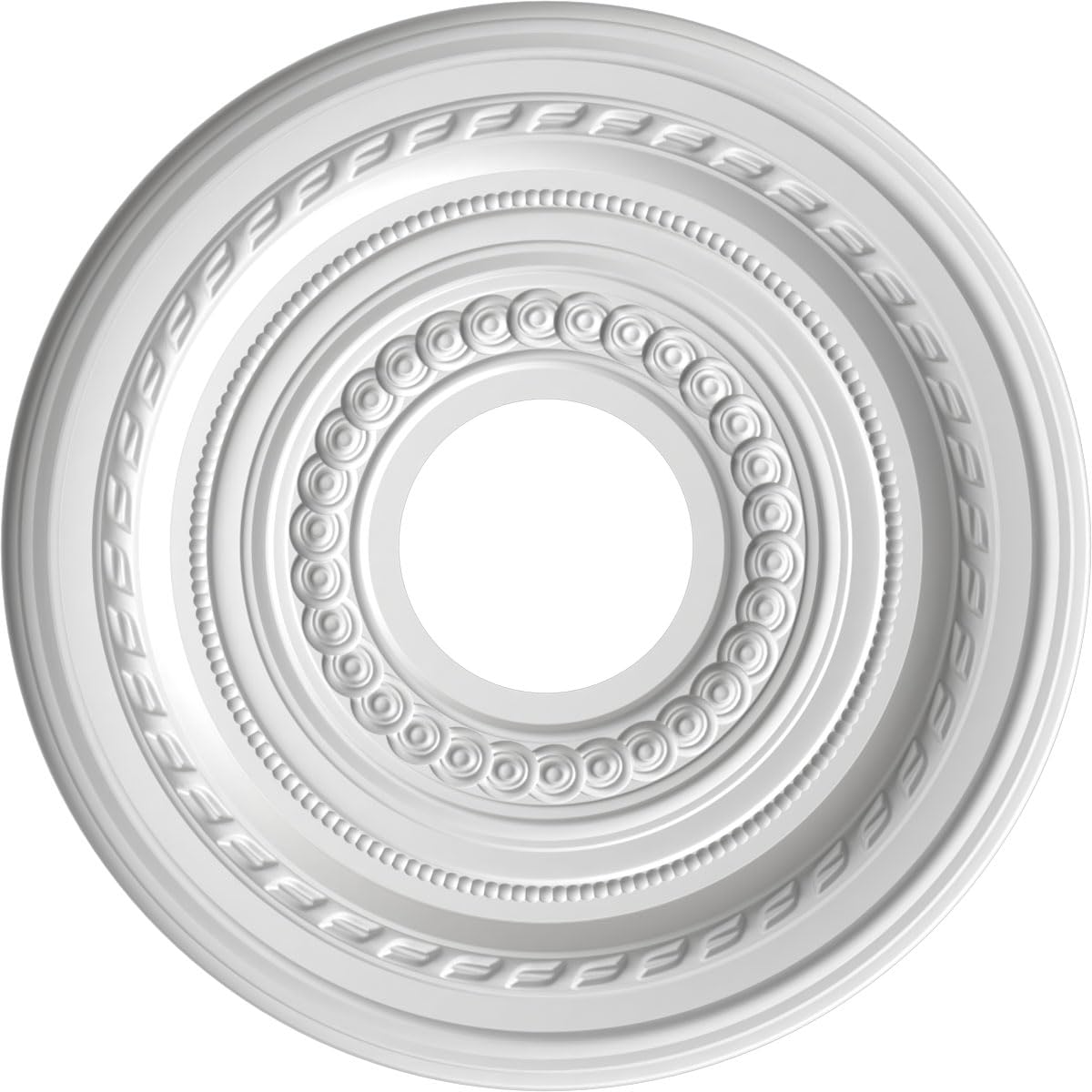Ekena Millwork Cmp13Cobgl Cole Thermoformed Pvc Ceiling Medallion (Fits Canopies Up To 4 1/4), 13Od X 3 1/2Id X 3/4P, Bright Coa