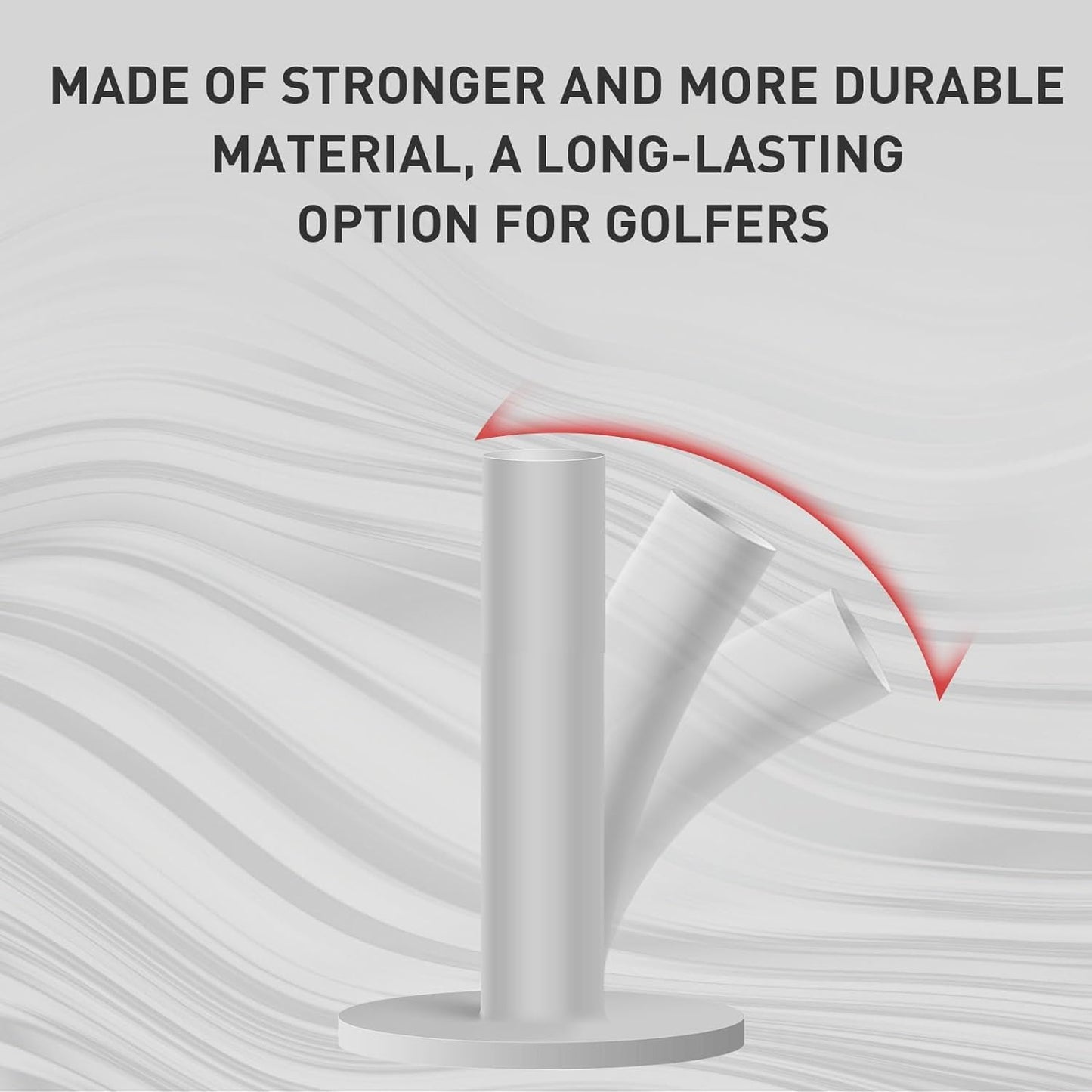 Rubber Golf Tees for Mats, Driving Range Tee, Golf Accessories for Indoor & Outdoor Practice, 6 Pcs T Shape Rubber Tees for Driving Range & Simulator