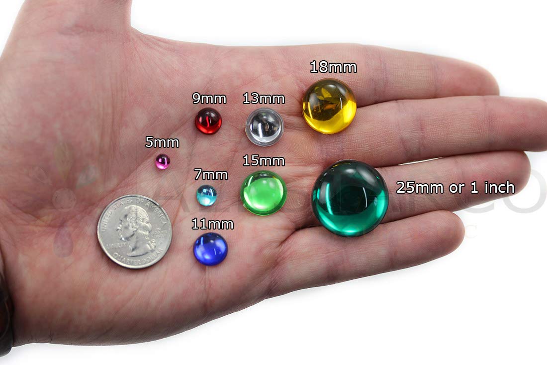 Allstarco KraftGenius 18mm Pearl (Molded) .PRL Round Flat Back Acrylic Cabochons Plastic Gems for Crafts Costume Embelishments Card Making Jewels Jewelry Making Cosplay Jewels - 30 Pieces