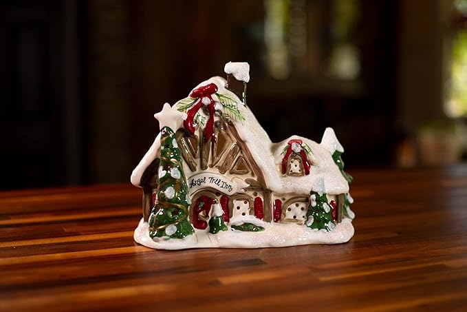 Blue Sky Clayworks 15598 Angel Tree Inn Candle House, 8.3-inch Length