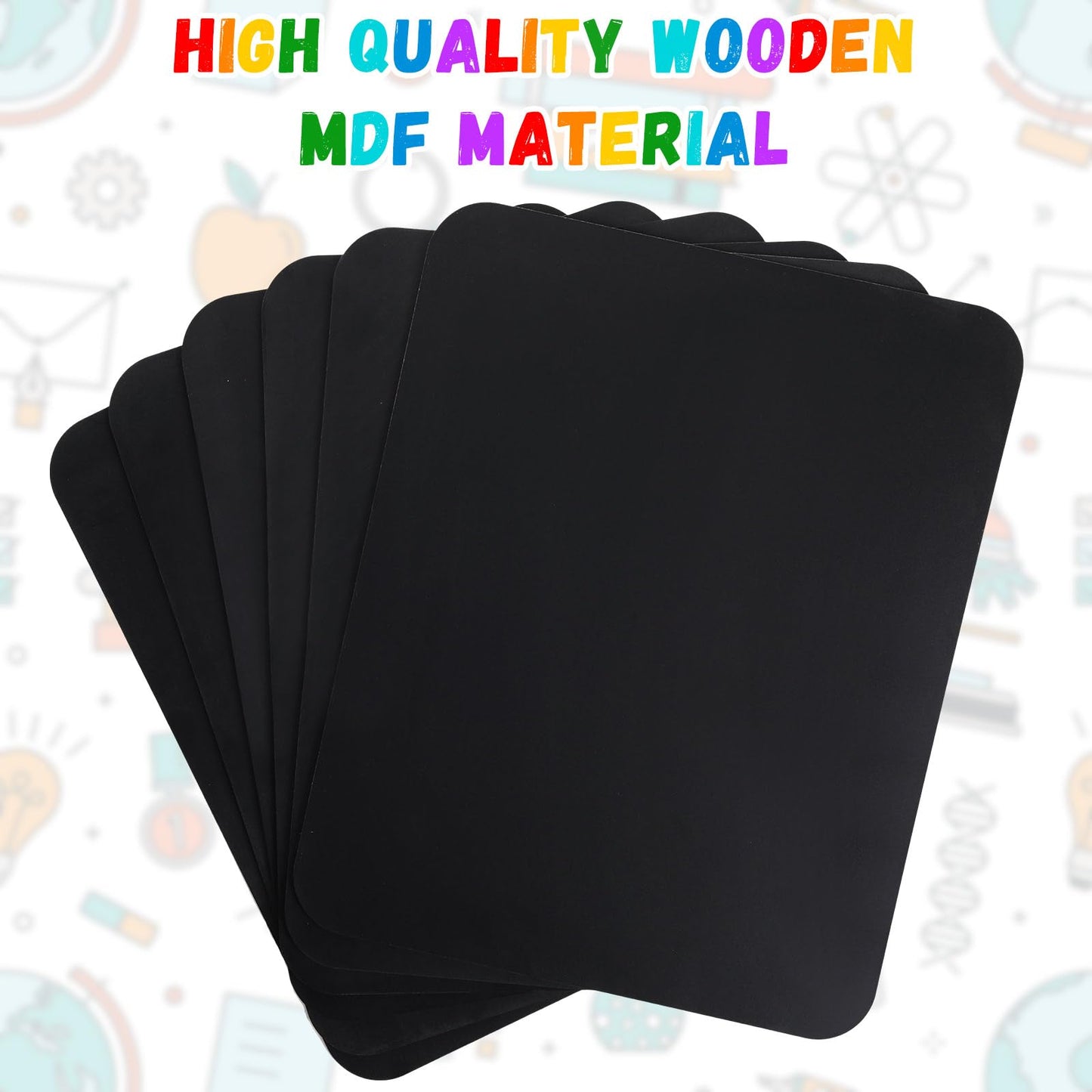 Humyoun 12 Pcs Chalk Board for Kids Bulk 9.5" x 12" Double-Sided Wooden Frameless Chalkboard Sign Blackboard for Kids Student School Classroom Home Office Restaurant Birthday Party Favors