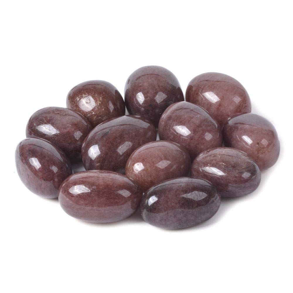 100 Grams Strawberry Quartz Tumbled Polished Natural Crystal Healing Pocket Stones Rock Collection