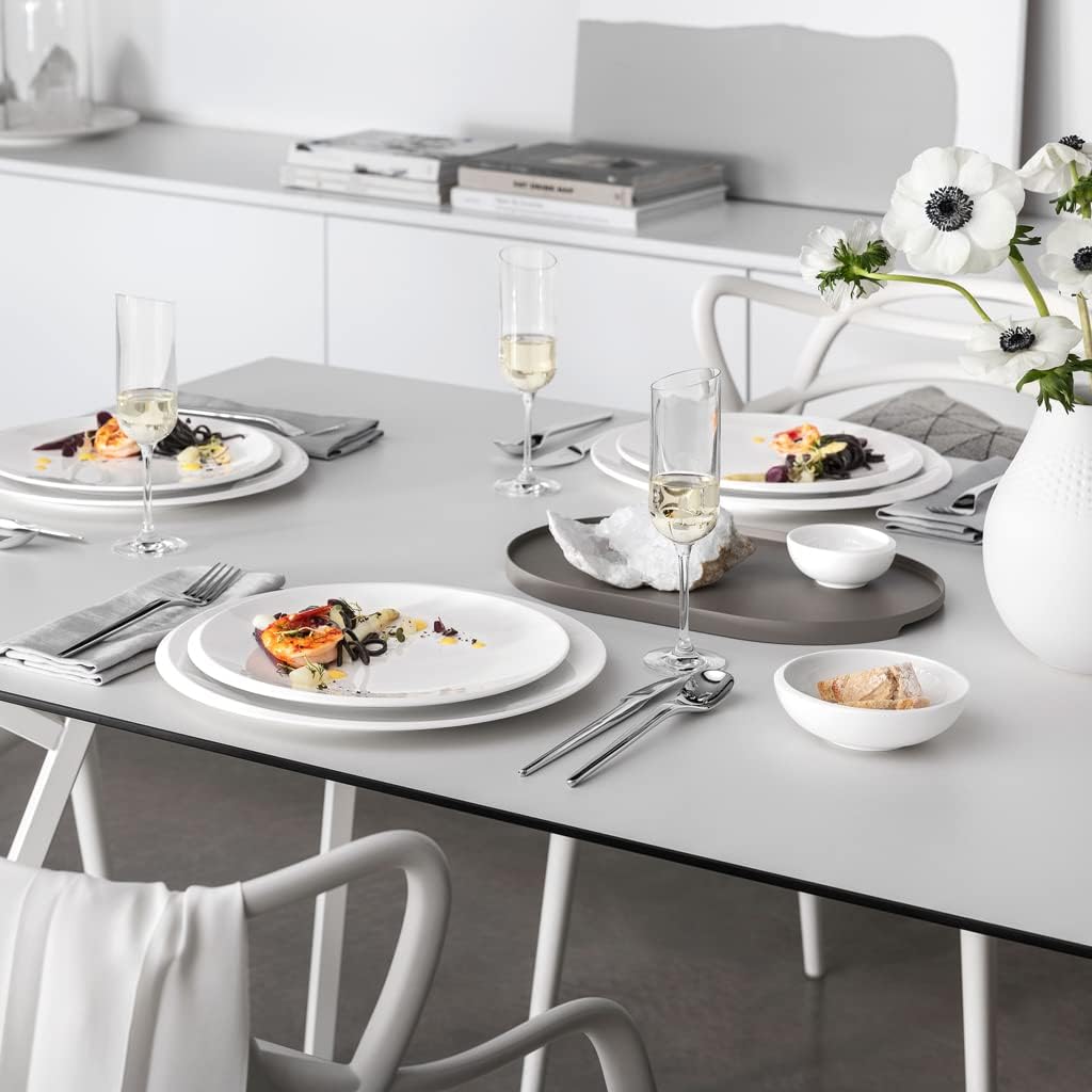 Villeroy & Boch NewMoon Individual Bowl for Delicious Desserts or Sauces, Premium Porcelain, White, Dishwasher Safe