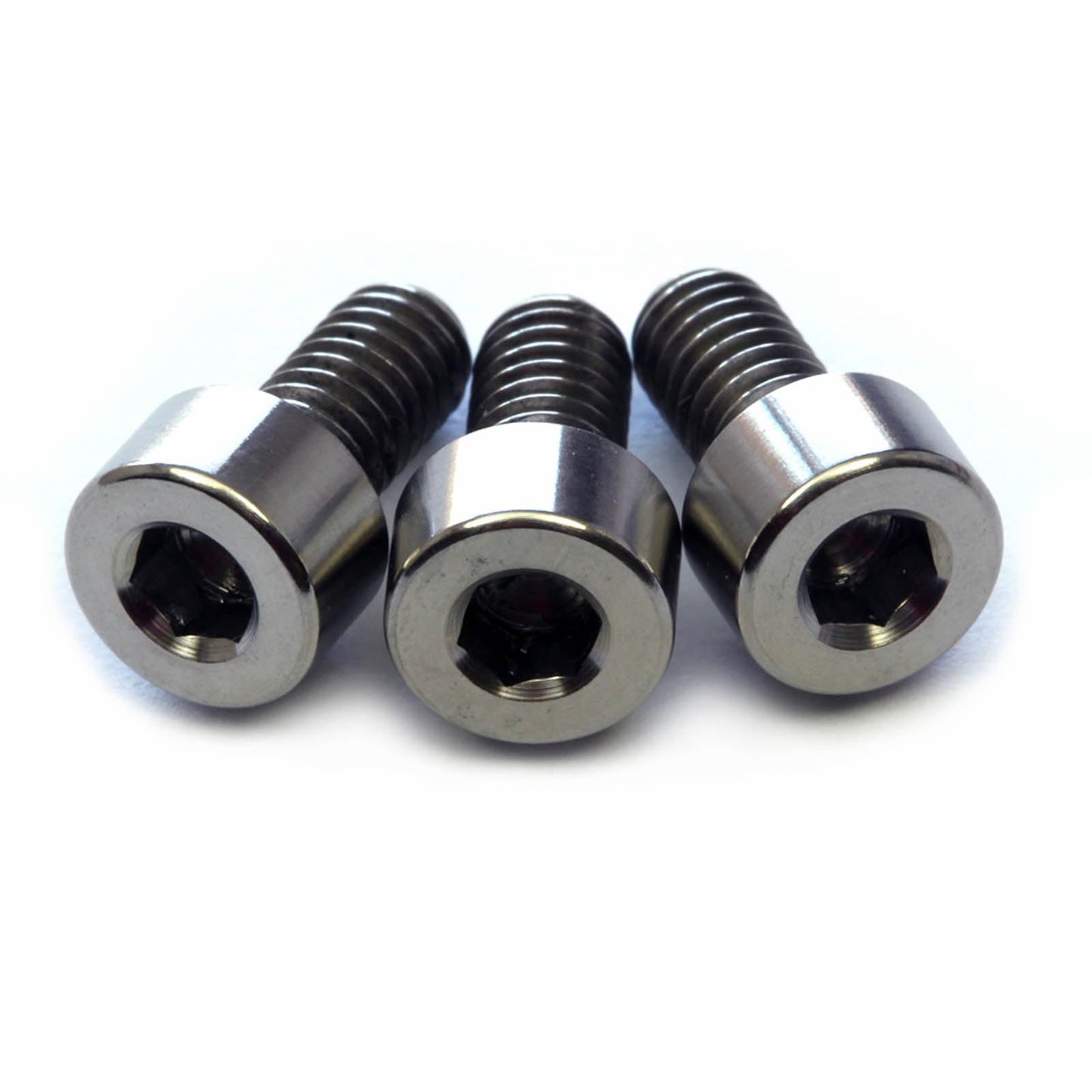 Titanium Screws (3) - Floyd Rose Style Guitar Locking Nut Screws Set - Monsterbolts (Qty 3, Titanium)