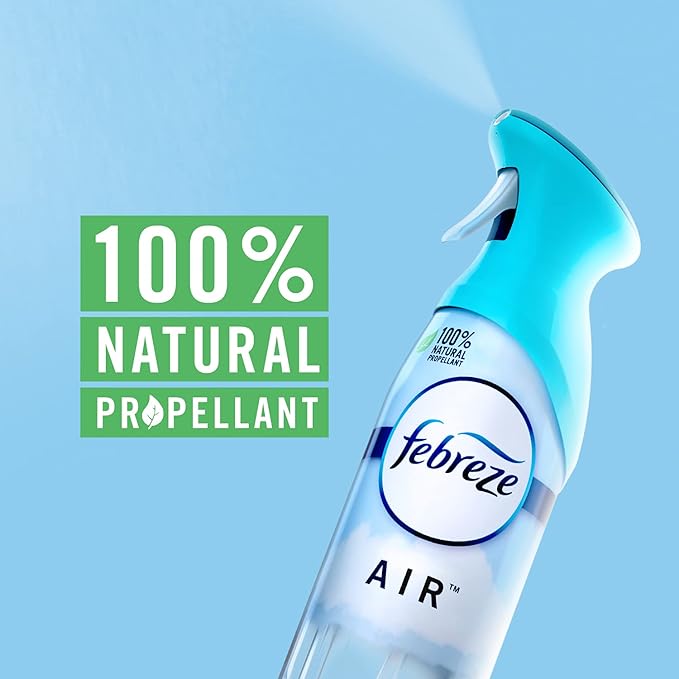 Febreze Air Mist Air Freshener Spray, Odor-Fighting Room Spray, Air Fresheners for Home and Bathroom and Kitchen, Aerosol Can, Linen & Sky Scent, 8.8oz, 2 Count
