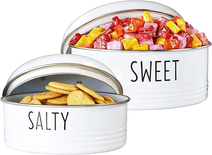 OUTSHINE Cookie Jar with Airtight Lids | Farmhouse Cookie Jar Antique Set of 2, Cookie Time Cookie Jar From Friends | Cookie Jars for Kitchen Counter | Decorative Vintage Snack Storage