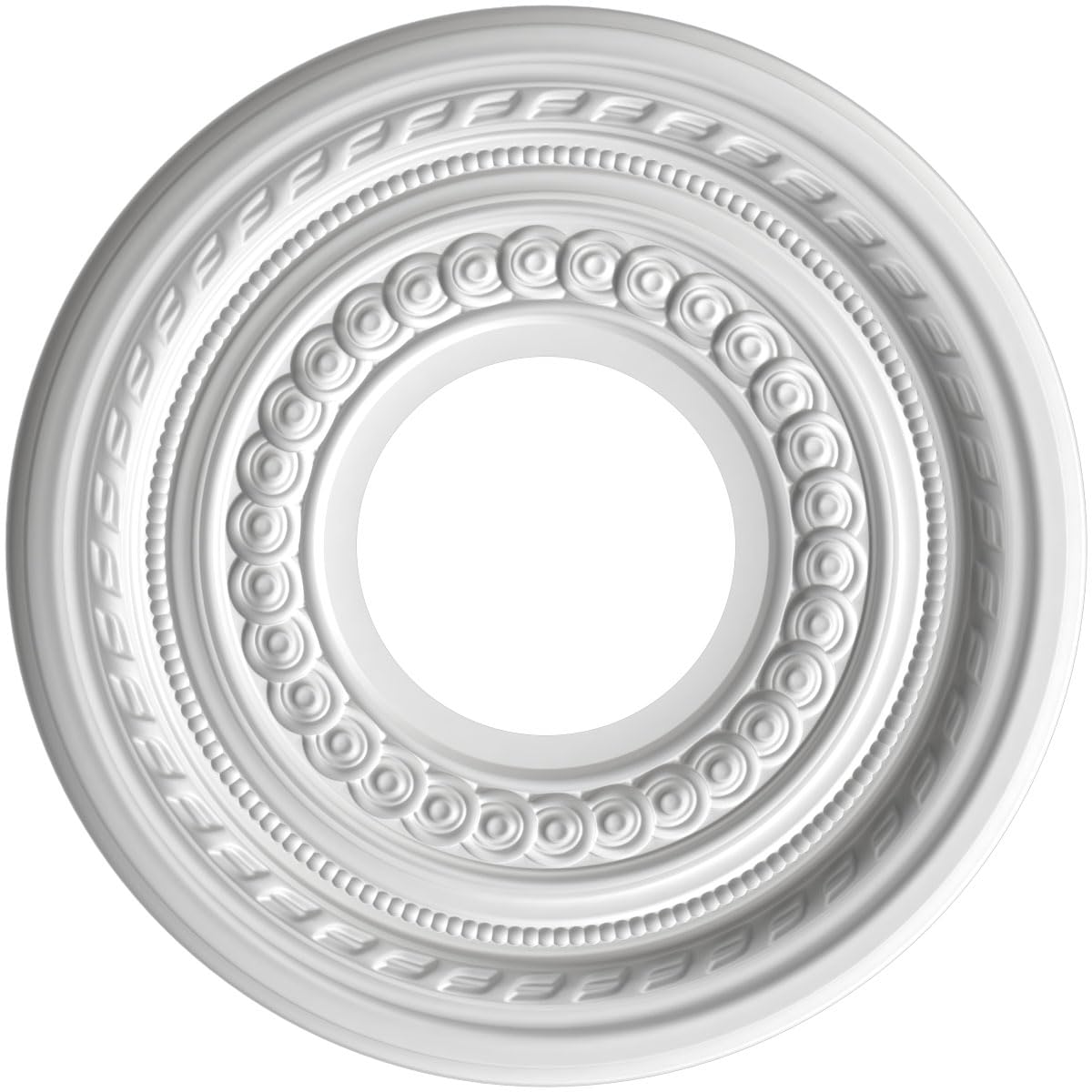 Ekena Millwork 10Od X 3 1/2Id X 3/4P Cole Thermoformed Pvc Ceiling Medallion (Fits Canopies Up To 4 1/4), Metallic Copper