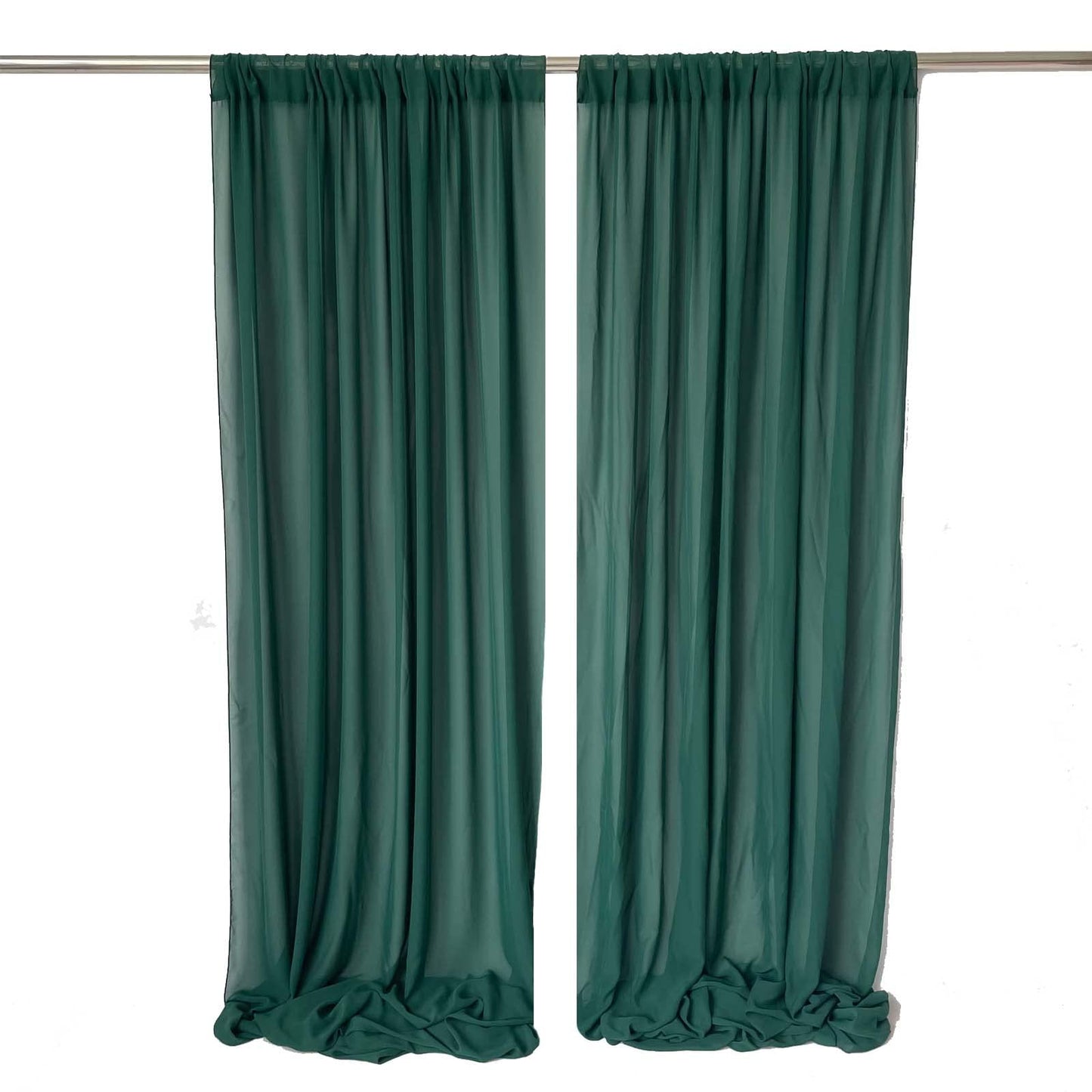 Ehldekol Sheer Chiffon Backdrop Curtains 10Ft X 10Ft,Chiffon Fabric Drapes For Wedding, Long Sheer Curtain For Living Room, Arch