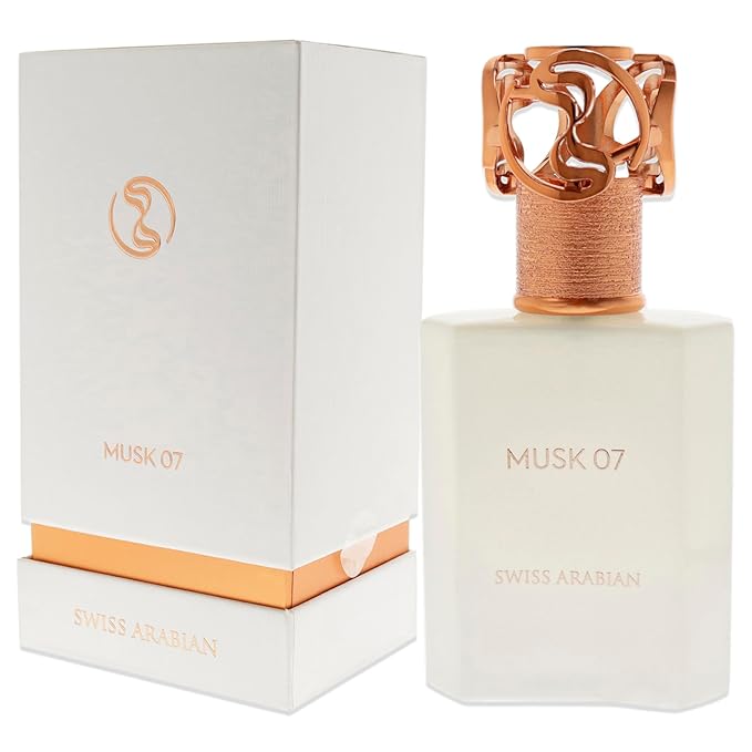 Swiss Arabian Musk 07 - Luxury Products From Dubai - Long Lasting And Addictive Personal EDP Spray Fragrance - A Seductive Signature Aroma - 1.7 Oz