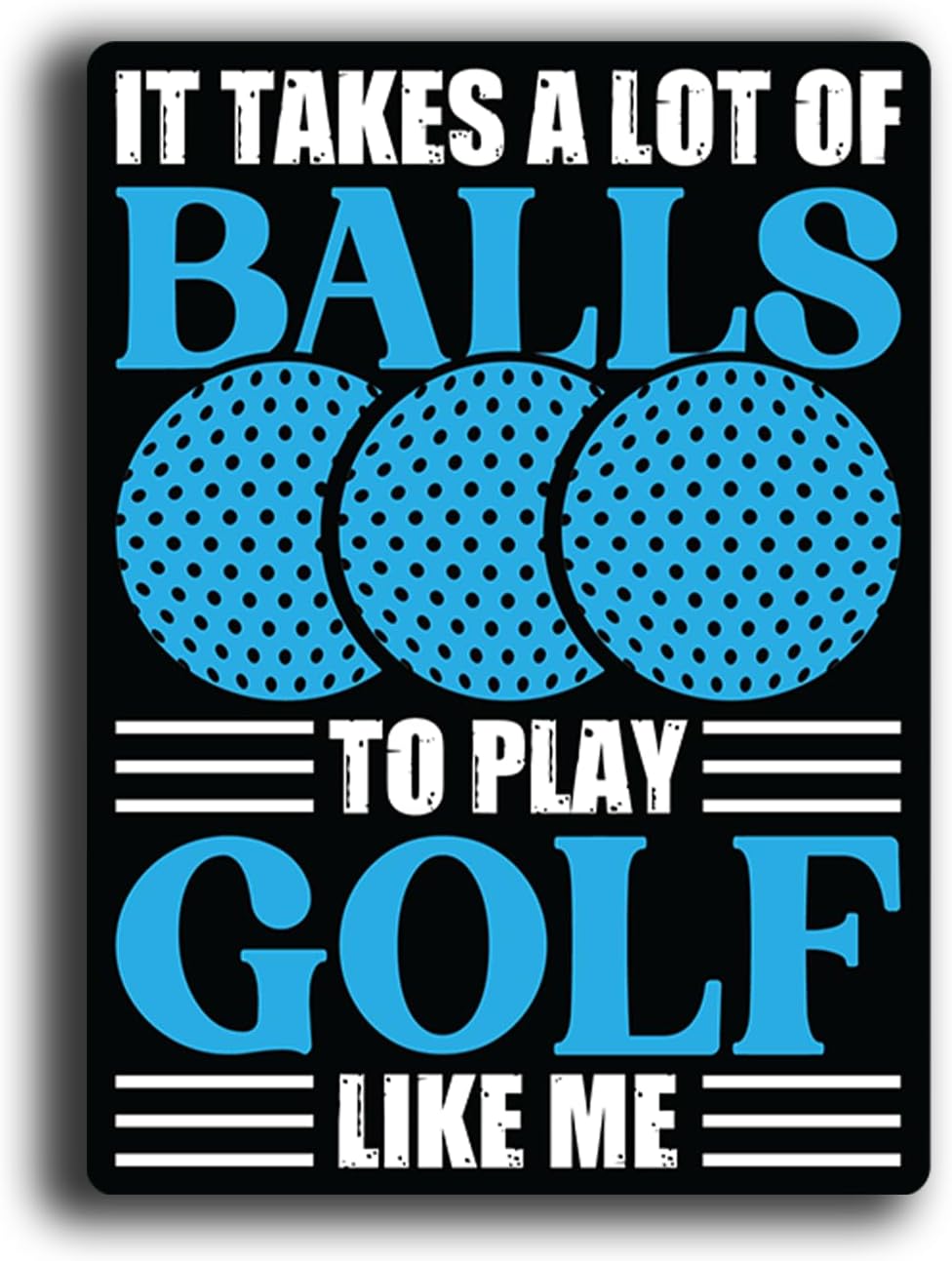 Funny Golf Stickers – Choose from 10 Humorous Designs – Durable Waterproof Vinyl Decals for Cars, Golf Carts, Laptops, Windows, Bumpers & More – 5 Inch (A Lot of Balls)