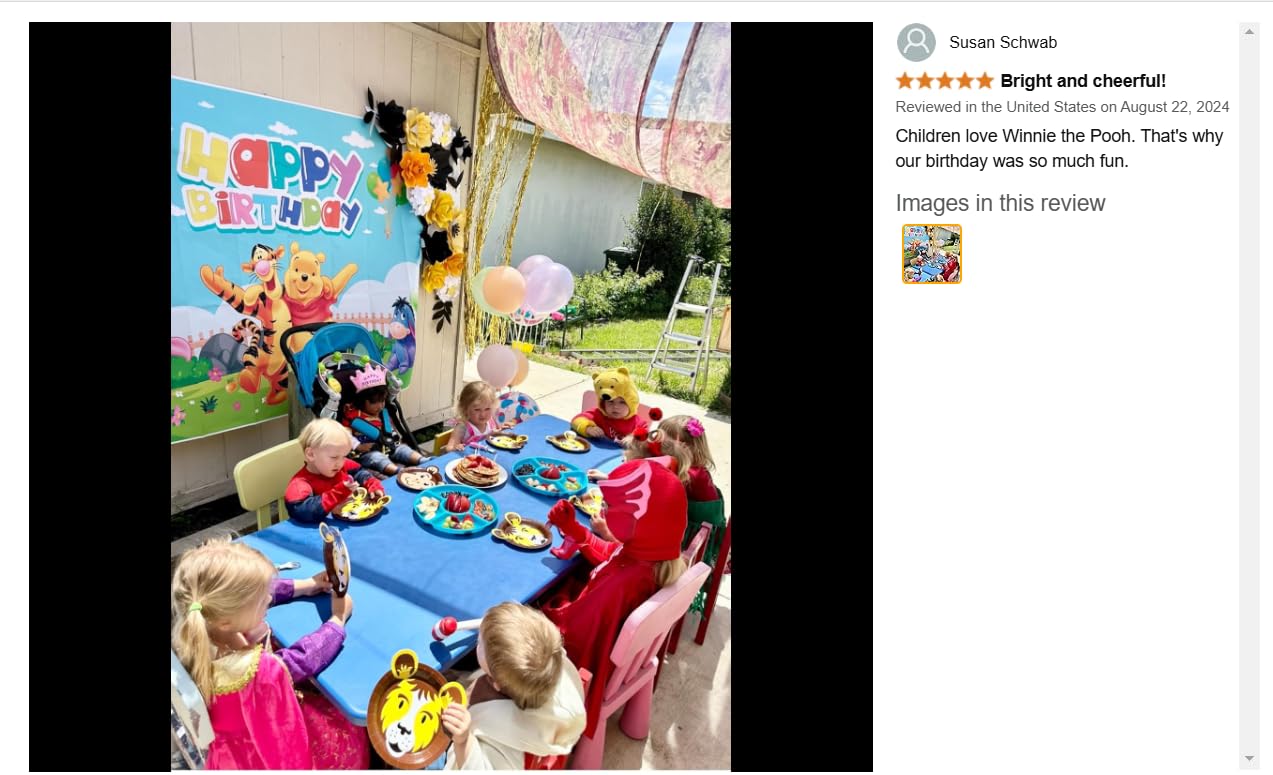 Winie The Pooh Theme Birthday Party Supplies, Cartoon Bear Party Decoration Set, Cute Themed Celebration Decor Kit for Birthday, Table Setup, Backdrop, Home Event Decoration Supplies