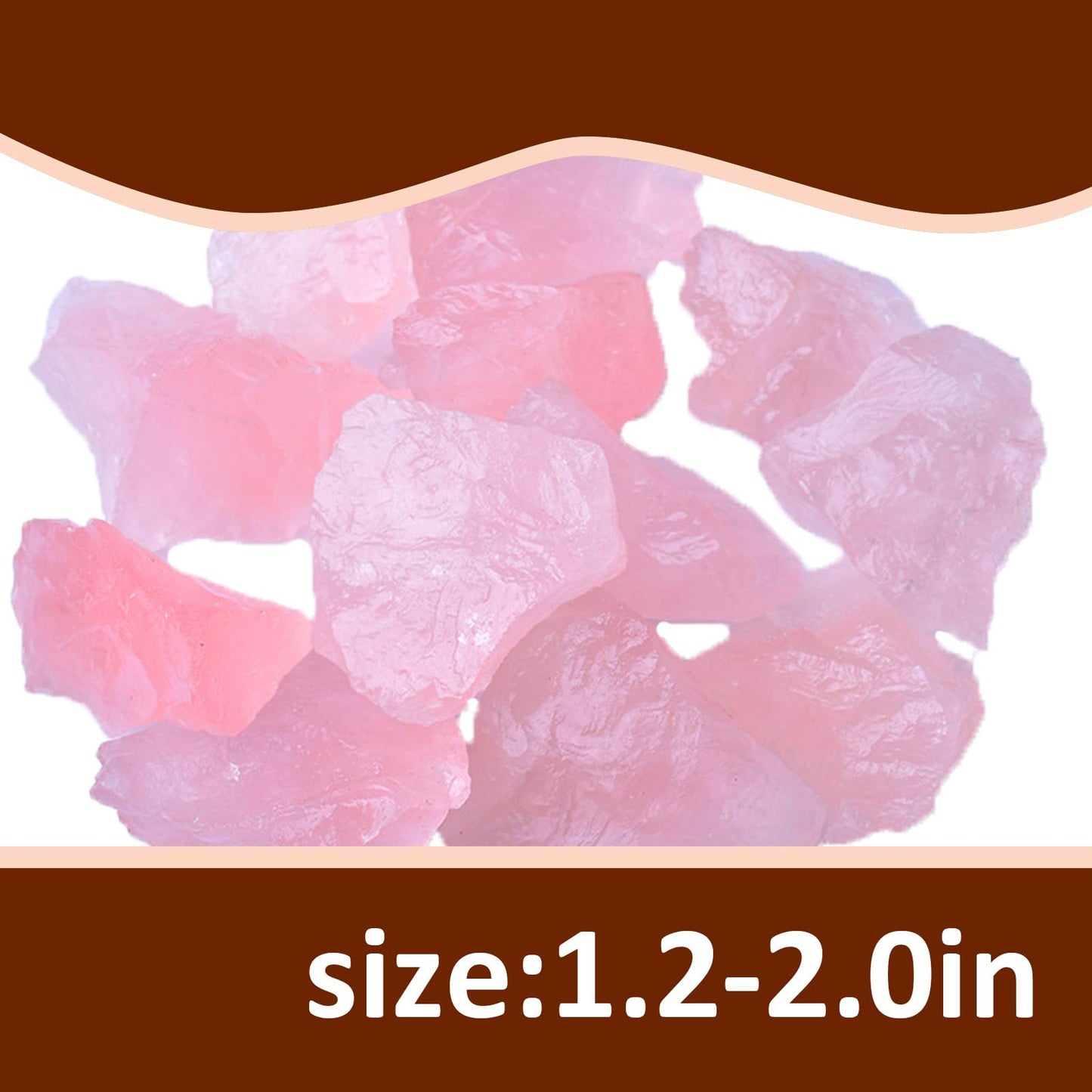 Raw Crystals, Large 1.2-2.0" Healing Crystal Natural Rough Stones for Intuition,Chakra,Meditation,Decoration,Polishing,Energy Work (Pink Quartz, 3.5oz-1.2-2.0"raw Crystals)
