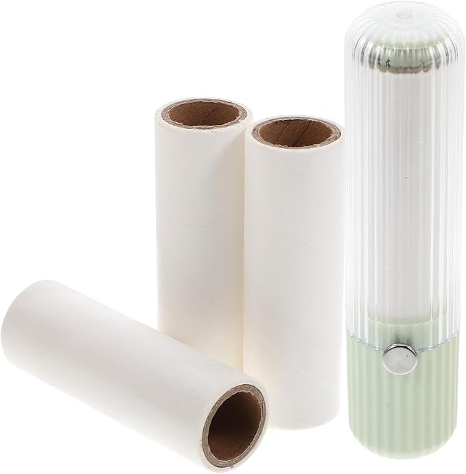 GALPADA Portable Travel Lint Roller Set with Extra Sticky Tear-Off for Pet Hair Removal Clothes Furniture Carpet Compact Manual Lint Remover for Dog Cat Hair and Dust Cleaning
