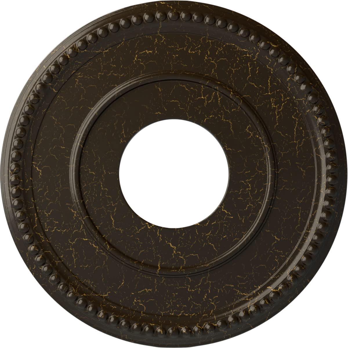 Ekena Millwork Cm12Brshc 12-1/2 X 3-7/8 X 3/4 Bradford Ceiling Medallion, Stone Hearth Crackle