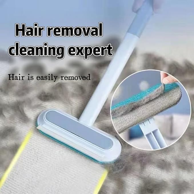 Pet Hair Removal Brush, Reusable Lint Remover for Sofa, Carpet, Clothes - Washable with 18in Extended Handle