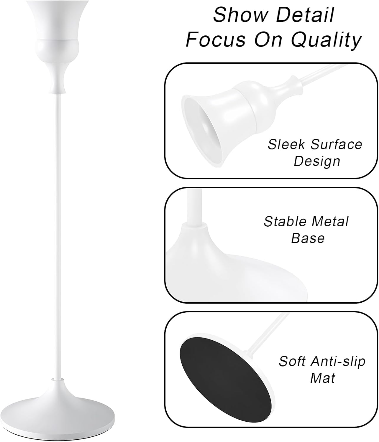 Candlestick Holders White, 9 Packs Taper Candle Holder for Candlesticks, Candle Sticks Holder Decor for Home Decor