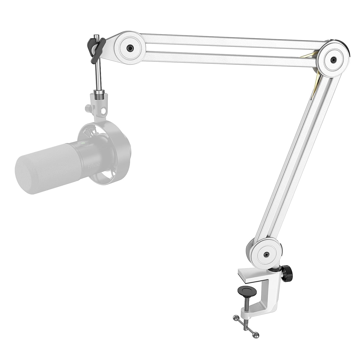 FIFINE Microphone Boom Arm Stand, Metal Heavy Duty Mic Stand, Scissor Suspension Adjustable Boom Arm for Podcast Recording Strea