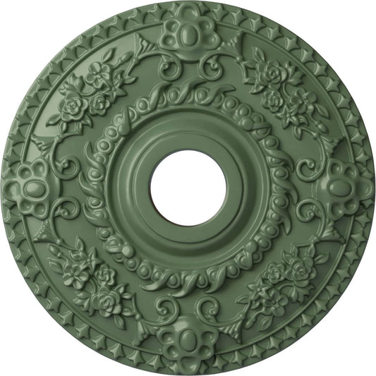 Ekena Millwork Cm18Roagf Rose Ceiling Medallion, Athenian Green