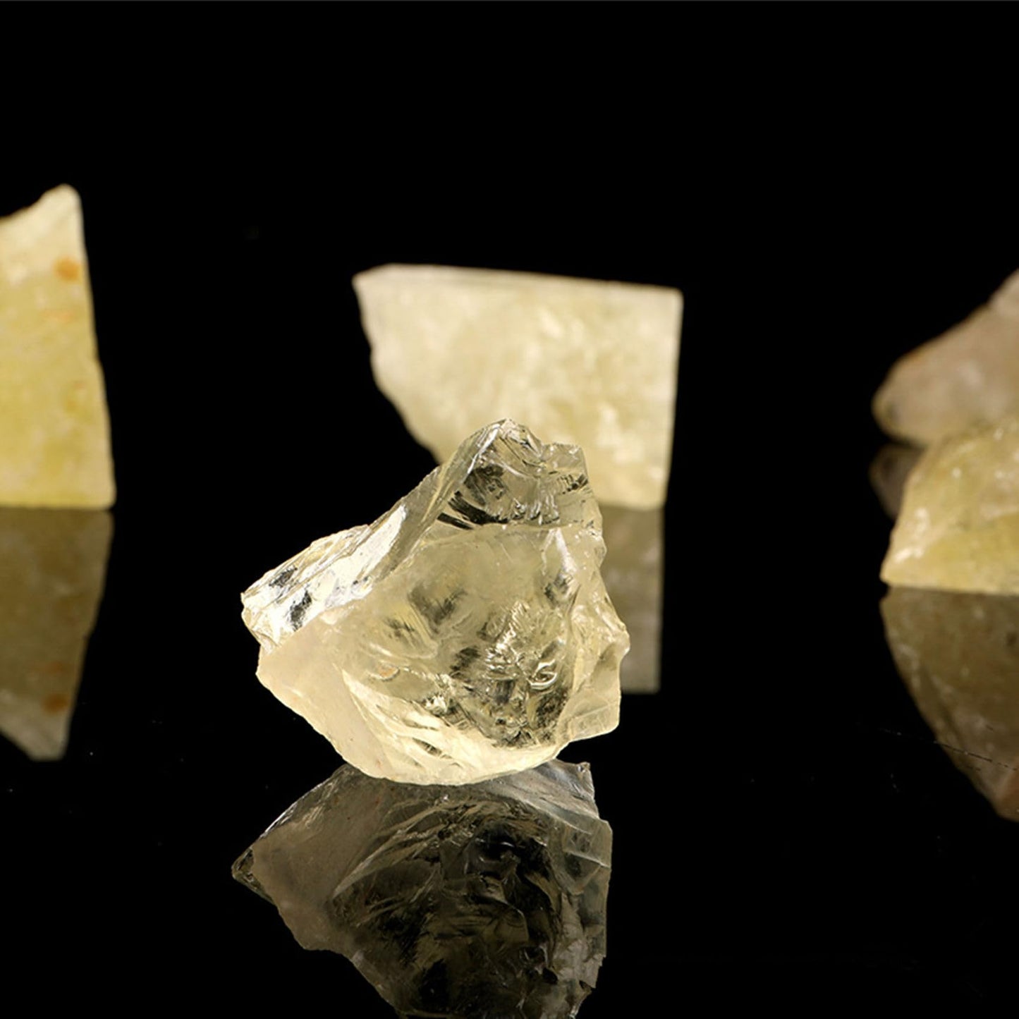 Citrine Raw Crystals Healing Crystals Natural Rough Stones 1.2-2" for Tumbling, Fountain Rocks, Yoga, Meditation, Polishin, Gift 12