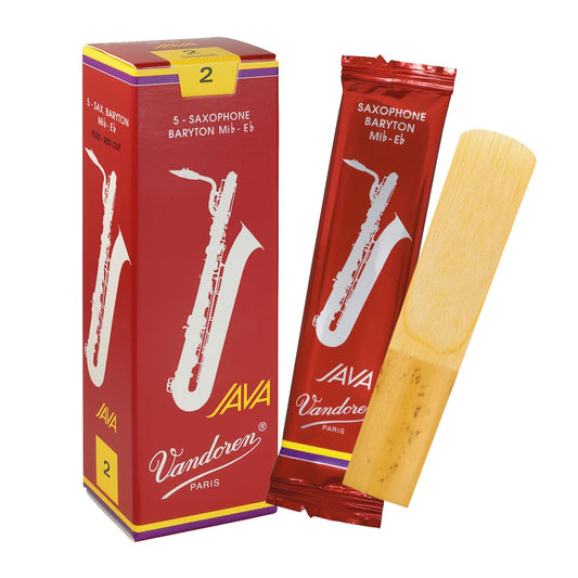 Vandoren Sr342R Bari Sax Java Red Reeds Strength 2; Box Of 5