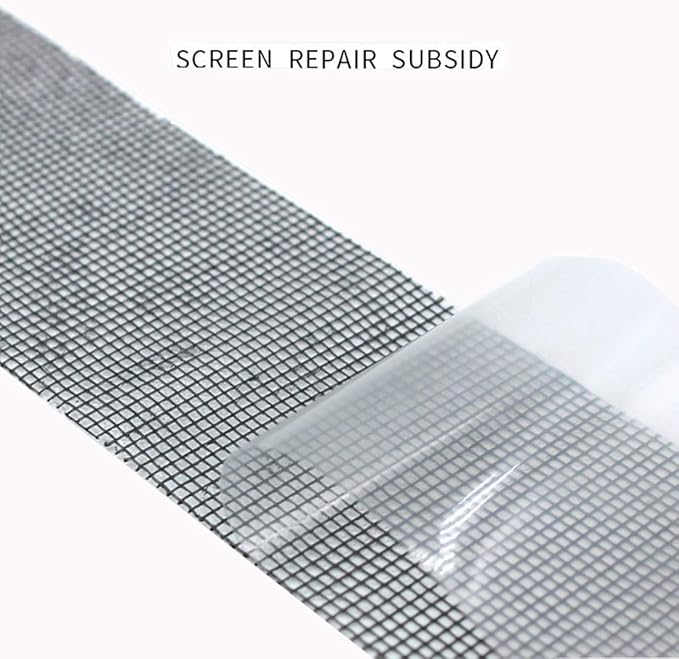 WELSTIK Screen Repair Tape,3-Layer Strong Adhesive Window Screen Doors Repair Patch Tape,Fiberglass Covering Mesh Repair(2"x79" Gray