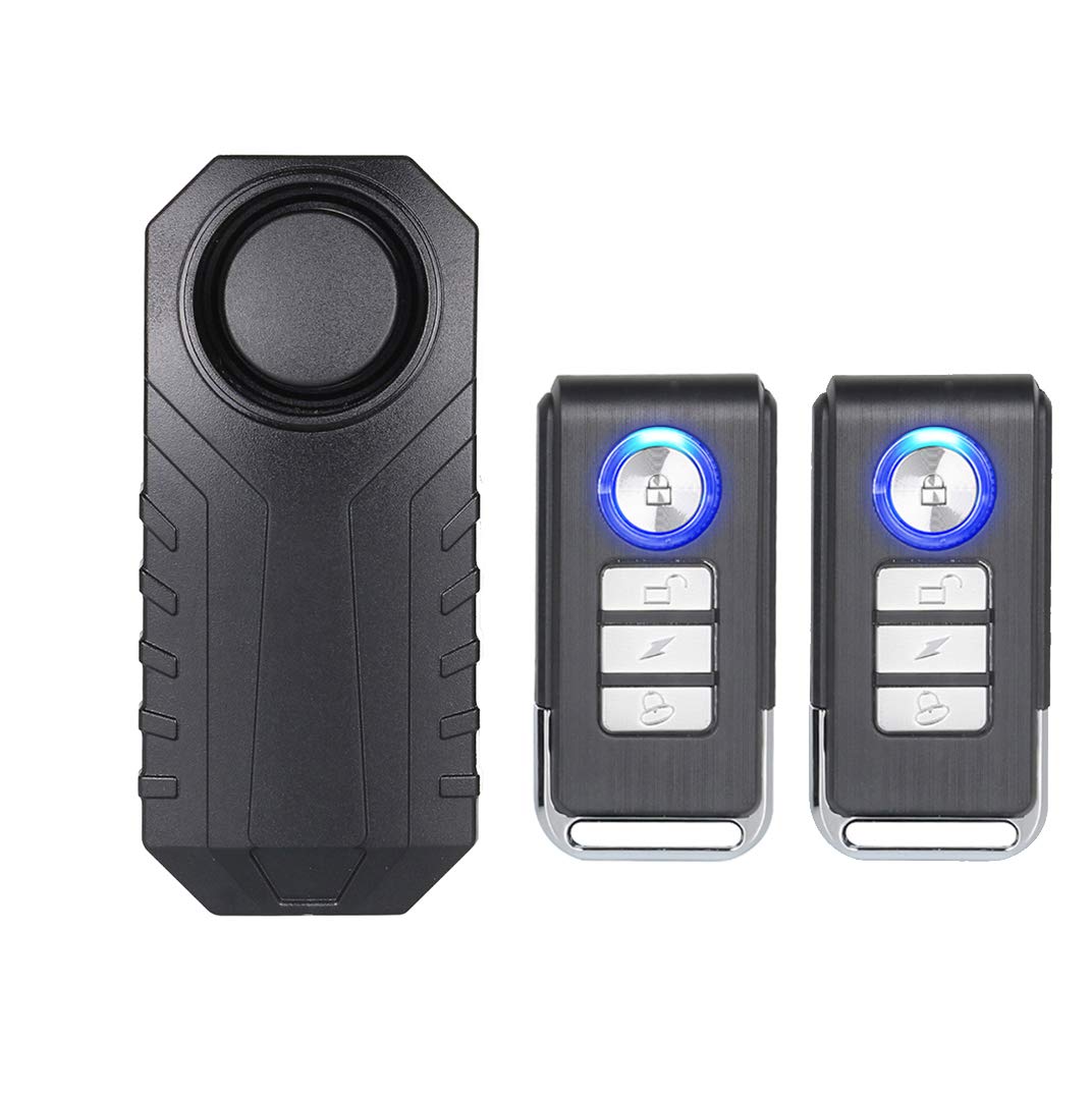 Mengshen Wireless Bicycle Motorcycle Alarm, Waterproof Anti-Theft Security Sensor Alarm With 113Db Super Loud Sound, 7 Level Sen