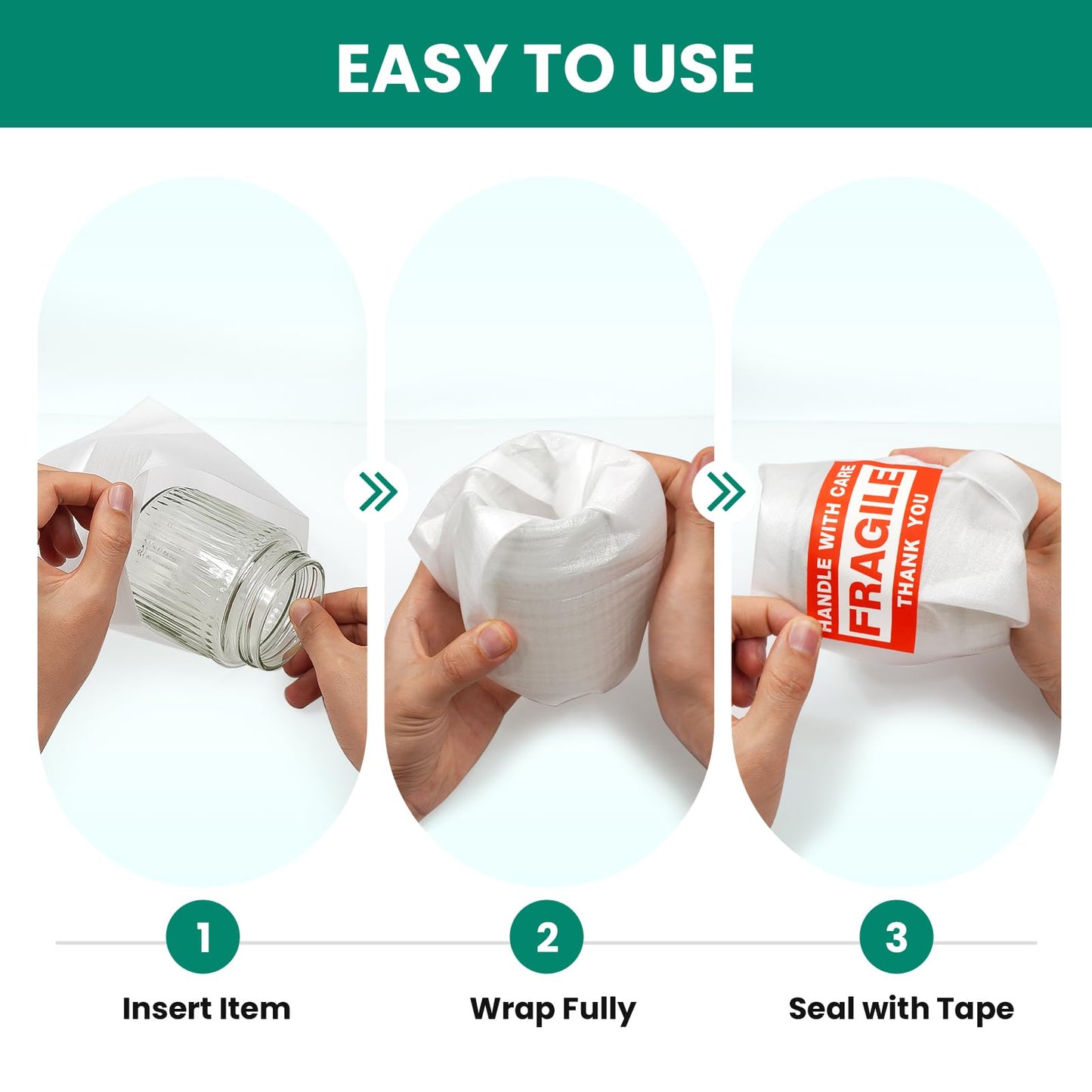 560Pcs Dish Packing Supplies for Moving, 280Thickened High-Density Foam Wrap Pouches & Sheets for Plates and Fragile Shipping Storage, 4 Sizes (16x12",12x12",12x7.8",7.8x7.8")with 280 Fragile Stickers