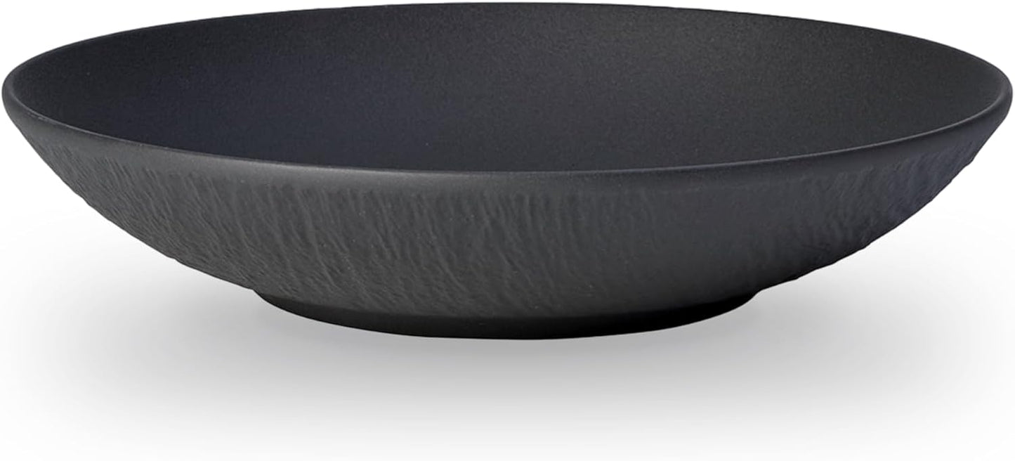 Villeroy & Boch Manufacture Rock Pasta Bowl, 9.5 in, Premium Porcelain, Gray