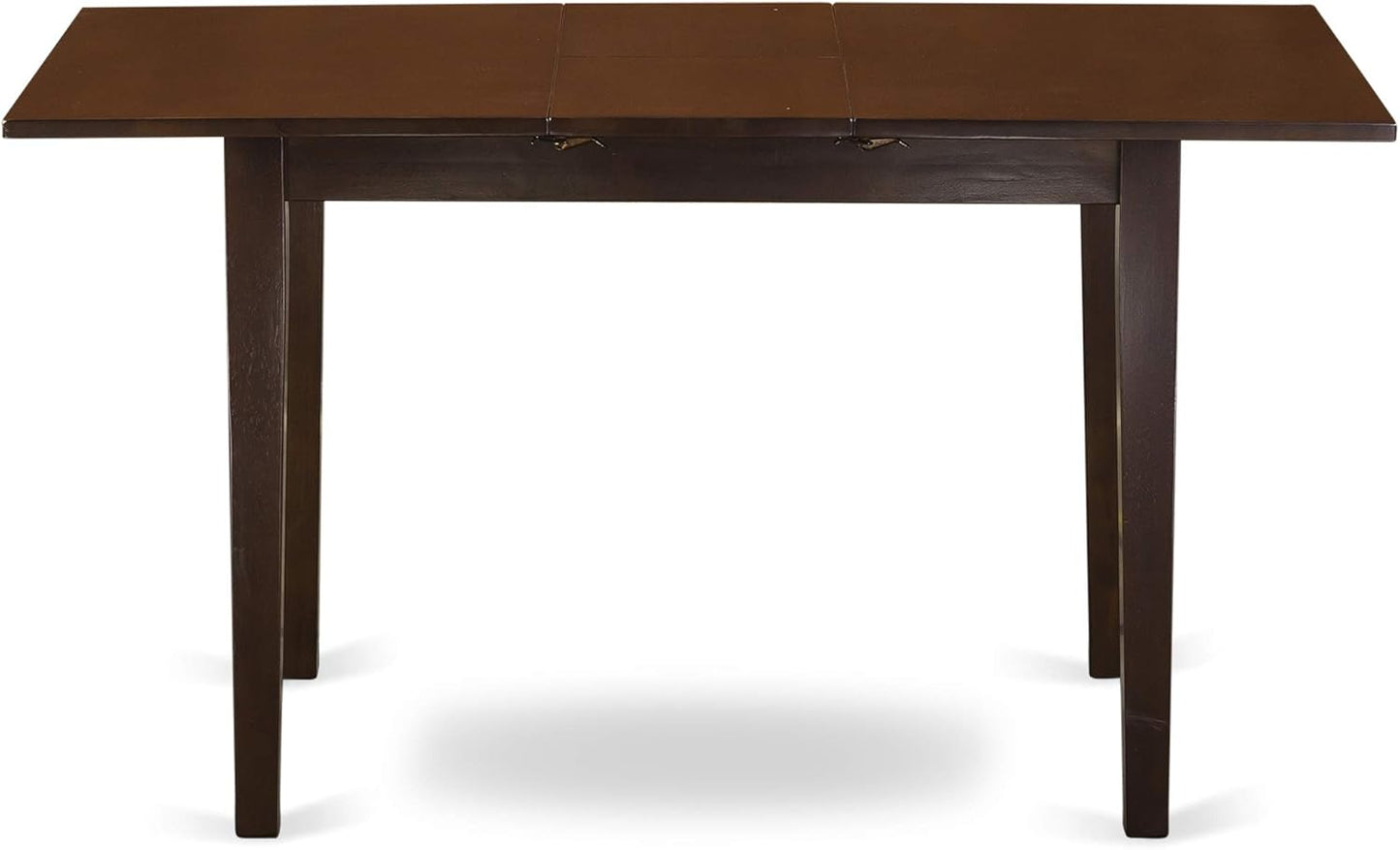 East West Furniture NOCE3-MAH-10 3 Piece Small Dinette Set Contains a Rectangle Butterfly Leaf Dining Table and 2 Dahlia Linen Fabric Upholstered Chairs, 32x54 Inch, Mahogany